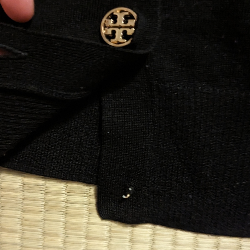 Tory Burch Madeline Merino Wool Cardigan Black Women's Size Small - Picture 8 of 8